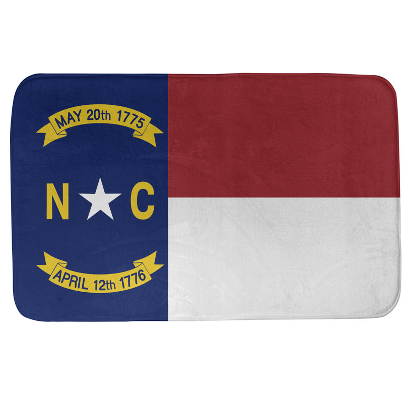 Tapis pour salle de bain north caroline flag Fawcett, l 21 po x L 34 po