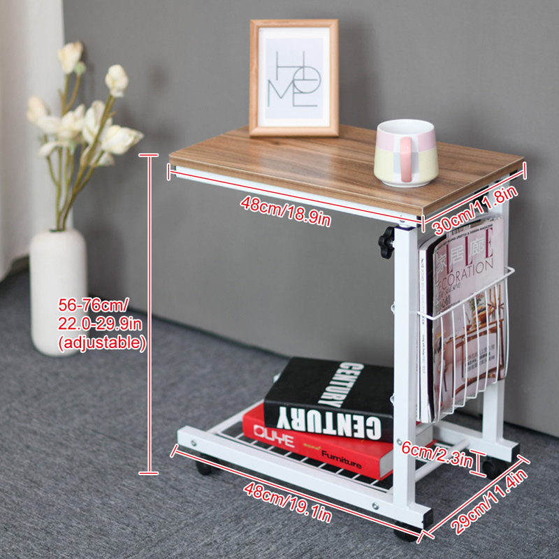 76cm H x 48cm W Laptop Cart, Coffee