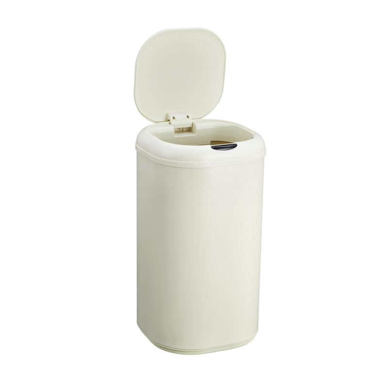Poubelle sans contact 30L avec couvercle à capteur de mouvement, poubelle automatique en acier inoxydable avec contrôle des odeurs pour salle de bain à domicile
