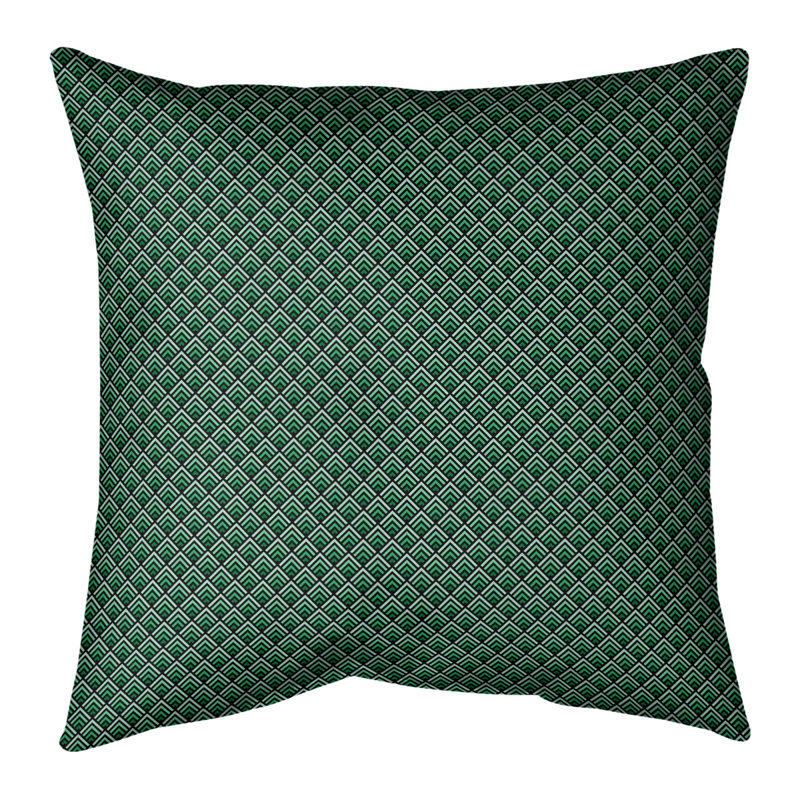 Coussin décoratif intérieur / extérieur Katelyn Elizabeth, 16 po x 16 po, Vert Jade