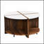 Ensemble de 4 tables basses rondes robustes et faciles à assembler à 4 niveaux avec rangement pour le salon et le jardin