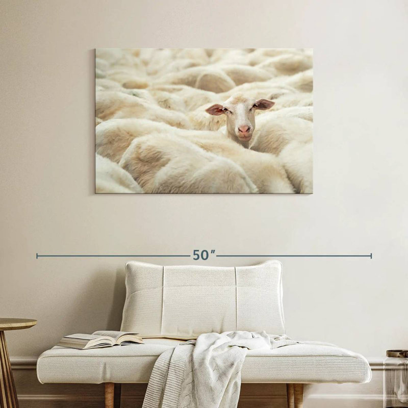 Brampt Curious Sheep, 26" H x 39" W