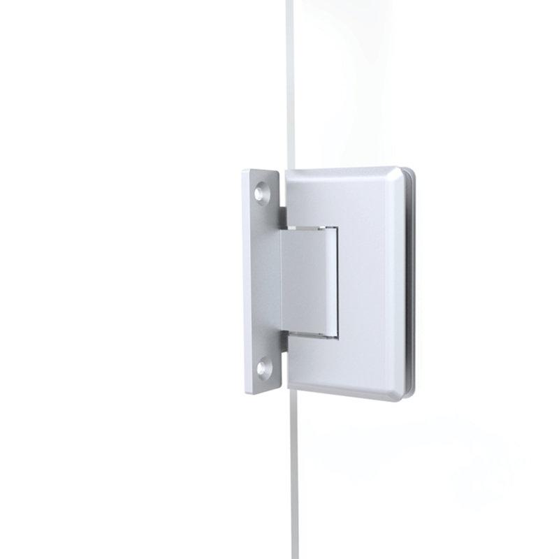 Porte de douche à charnière sans cadre h 72 po x l 57 po Celesta, Clear Glass, Nickel brossé