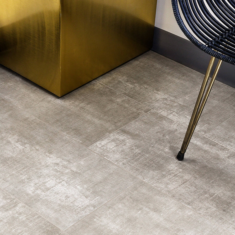 Cement 12" x 24" Matte Cement Look Porcelain Wall & Floor Tile, Grigio