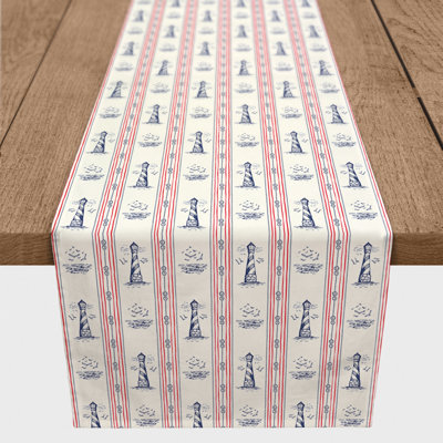 Bystrik Rectangle Striped Polyester Table Runner