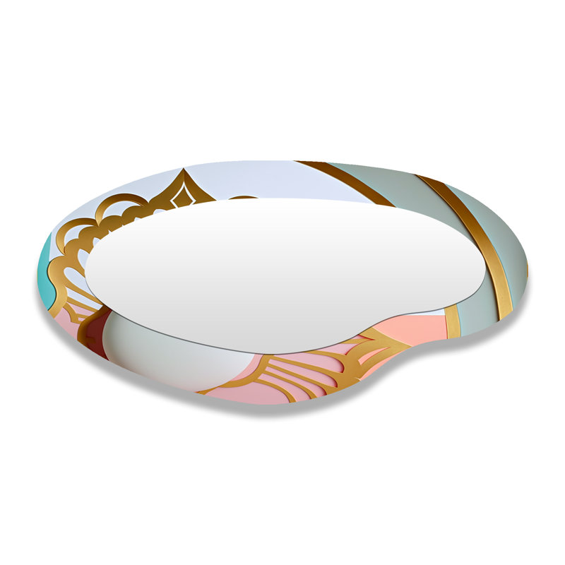 Miroir mural blanc en forme asymétrique White Moon Rising