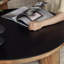 Table basse ronde en bois massif Wabi-sabi