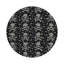 Crossbones Small Vegan Leather Round Pebble Placemat