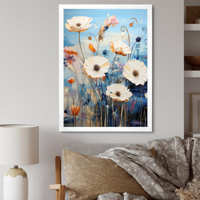 Mélodie de bleuet bleu sur toile