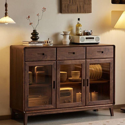 Table de buffet en verre Simple Groove