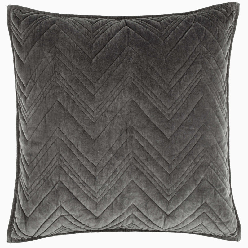 Brentwood Velvet Shale Quilted Sham, Euro