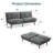 Serta 69" Upholstered Tufted Sofa Bed Convertible Futon -231208401