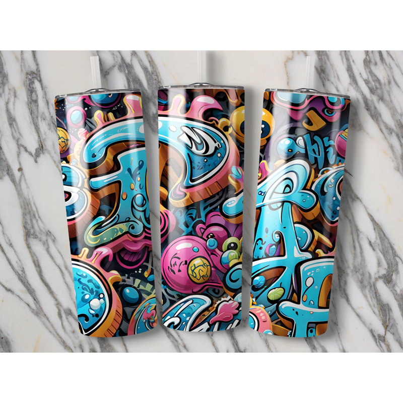 Choose Handmade Tumblers 591ml Vacuum Insulated Stainless Steel (18/8) Travel Tumbler with Straw