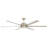 Modern 65" Crewe Standard LED Ceiling Fan with Remote Control and Glass Shade, 6 Aluminum Blades 