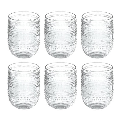 Coridon Beaded Acrylic Stemless Wine Glass - Clear - 15 oz
