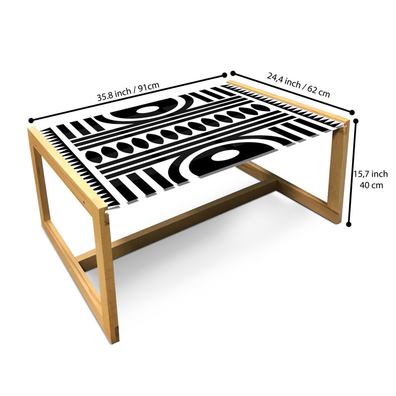 Hennah Sled Coffee Table, 40cm H x 91cm W x 62cm D