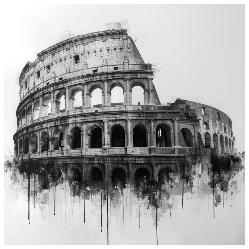 Édredon Roman Colosseum Illustration, Twin Extra Long