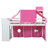 Verity Loft Bed With Tent And Tower, Rustic Pinewood And MDF-109025637-109025635