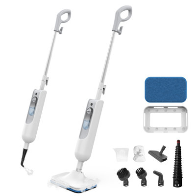 INSE F2 Steam Mop, 12-in-1 Handheld Steam Cleaner, Detachable Design, 360ml Tank, 15ft Cord, for Hardwood, Tile, Grout & Furniture