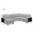 4 Pieces 108" Sleeper Sectional U Shaped Modular Sofa Bed With Storage Space-985757968