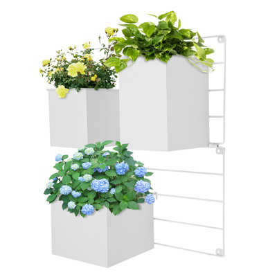 19.69" Wall Pot Planter with 3 Pots