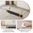 Aurora Luxe 79" Tempered Glass Dining Table Set with  Faux Leather High-Back Chairs - Modern Gold X-Base Design (Set of 9)-298073916-274258631