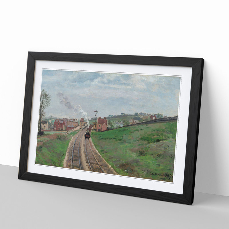 Lordship Lane Dulwich by Camille Pissarro - Picture Frame Painting, 48cm H x 65cm W x 2cm D, Black Framed