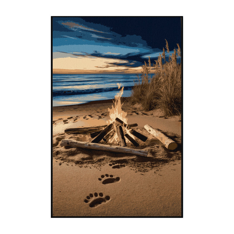  Tapis côtier lavable Beach Bonfire, Tapis de couloir 2 pi x 4 pi