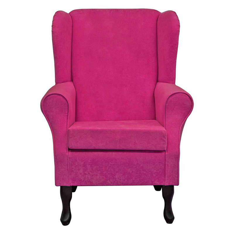 74cm Wide Tufted Wingback Chair, Pink