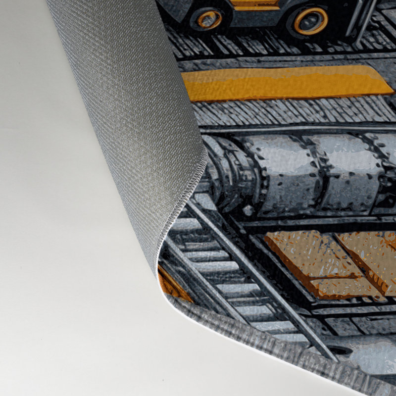 Tapis intérieur et extérieur gris Transport, Rectangle 9 pi x 12 pi