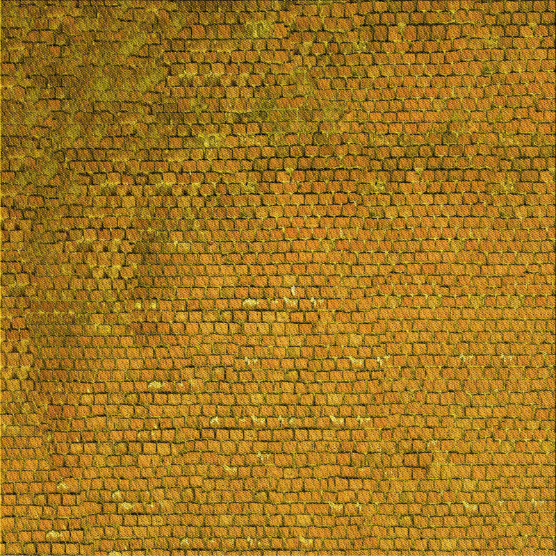 Tapis jaune tissé à la machine, Carré 6 pi