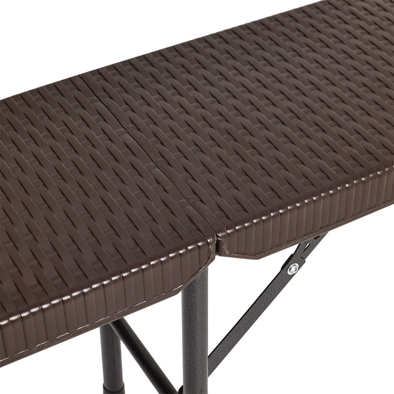 Baiba Metal Outdoor Bench, Brown