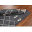 Tapis gris / noir en laine noué à la main de conception unique 5 pi 1 po x 7 pi 5 po New Age