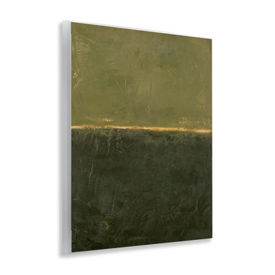 Art mural abstrait vert rustique aux teintes vertes, design par Design Fabrikken