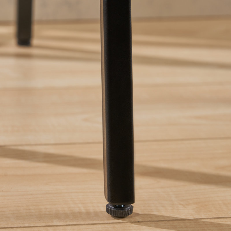 Louison Counter Stool with Metal Frame, Dark Brown