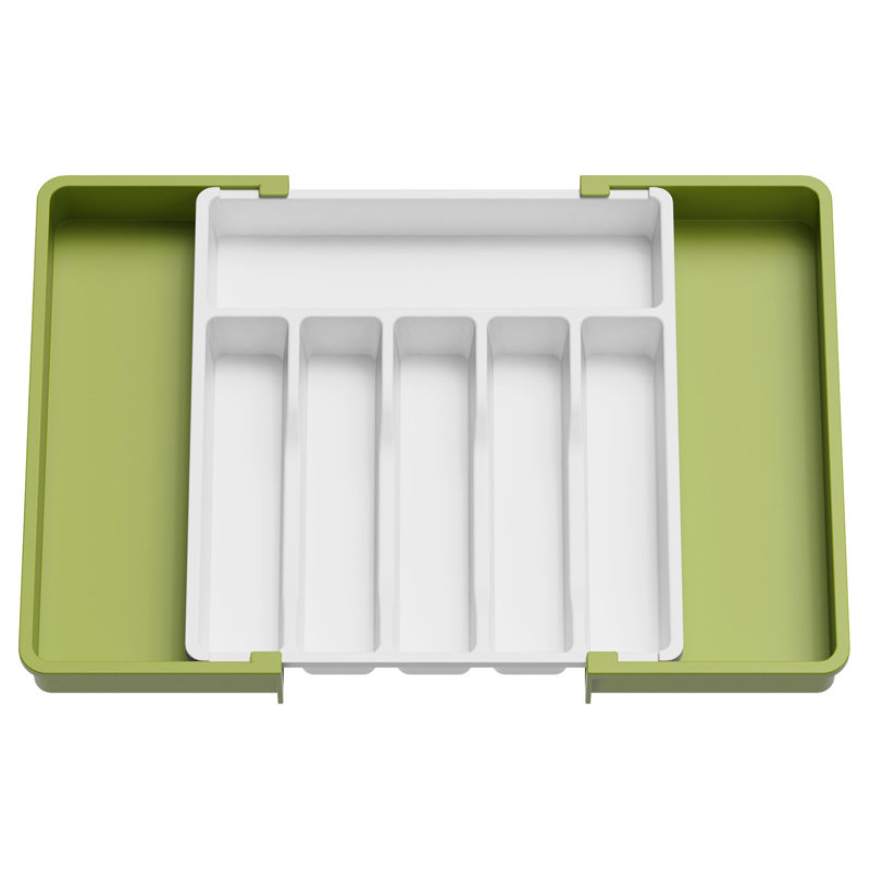 Cutlery Drawer Organiser Large, Extendable Cutlery Tray,8 Compartment, Kitchen Drawer Organiser Utensil Spoons Forks Knives