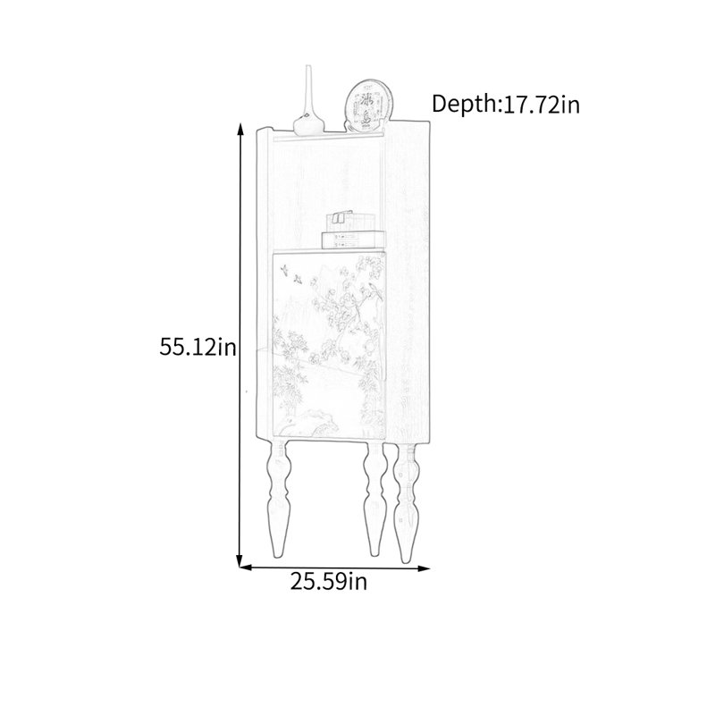 Armoire simple en pin simple et élégante