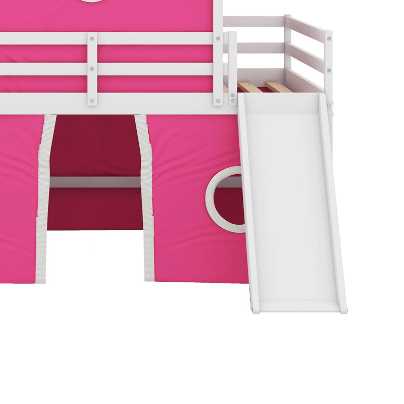Lit mezzanine simple avec glissade et tour