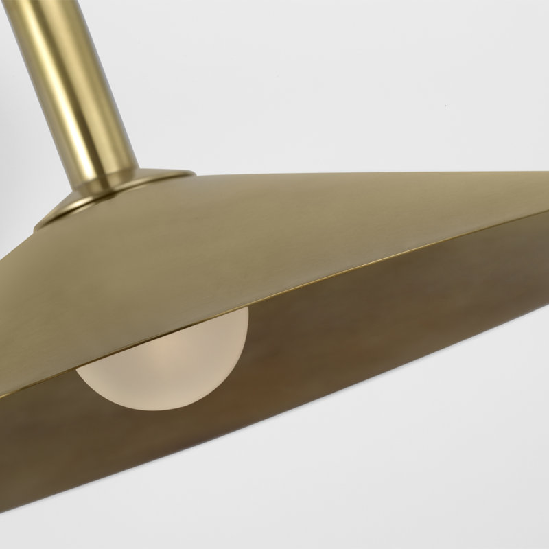 Amber Lewis Ponce 9" Sconce, Hand-Rubbed Antique Brass, 8.5" H x 13" W x 17" D, Brass