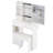 29.2" Small Size Left Drawer Desktop Vanity Table + Cushioned Stool-114233154