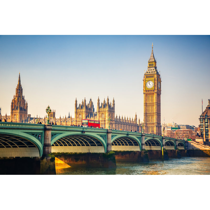 Big Ben In London by Sborisov - Wrapped Canvas Print, 30cm H x 46cm W