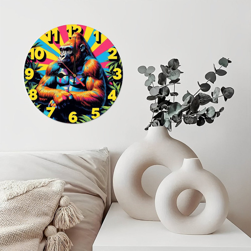 Vibrant Gorilla Clock