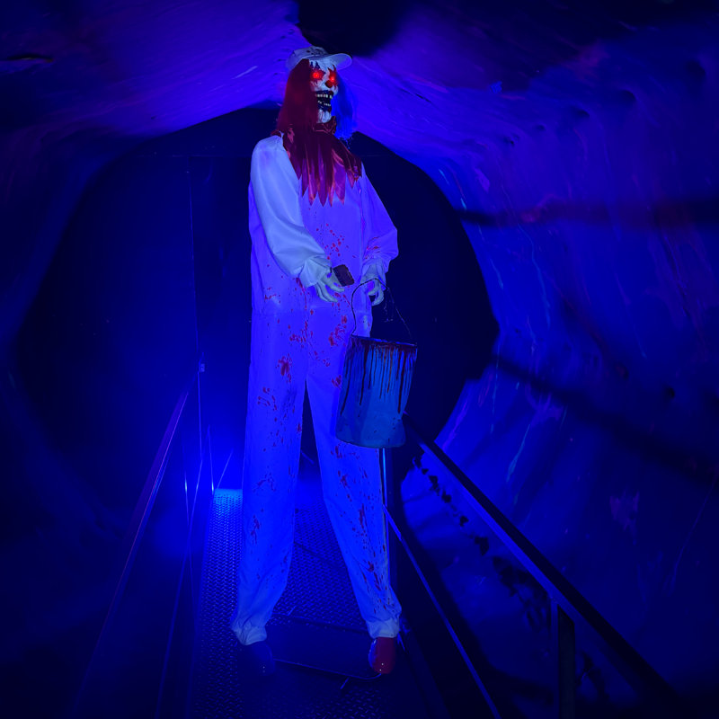 Peinture animée Haunted Hill Farm 7,0 pi Clown Halloween