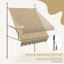 Auvent de terrasse 6,5 pi x 4 pi avec auvent rétractable pour fenêtre ou porte, beige