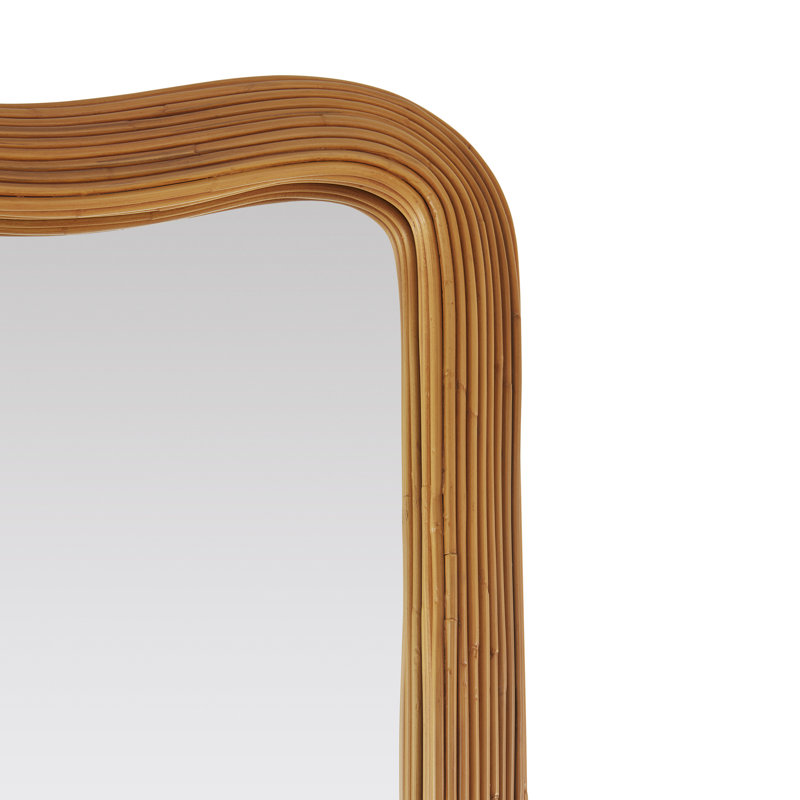 Riviera Ripple Brown Full Length Rectangular Mirror