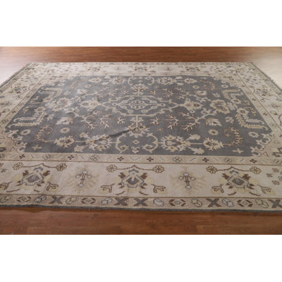 Dark Gray Oushak Oriental Area Rug 9x12