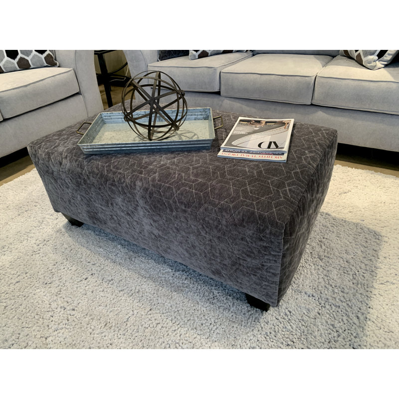 Repose-pieds de cocktail en tissu Camero, Onyx