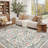 Vintage Floral Area Rug Washable Rugs Stain Resistant Easy Cleaning Indoor Carpet With Non-Slip Backing Low Pile Floor Cover Non Shedding Folding Throw Carpet For Home Decor-1469177855