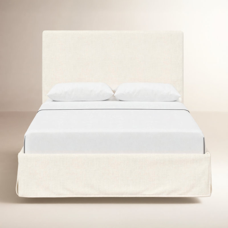 Verona Upholstered Slipcover Bed, Zuma Navy Textured Linen, King