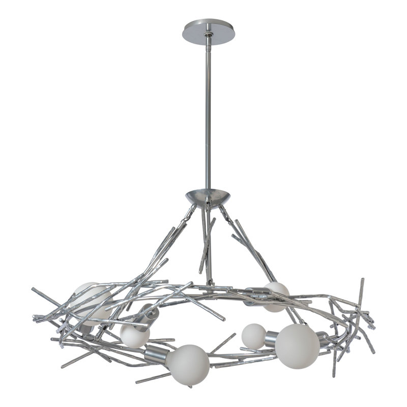 Brindille 6 - Light Sputnik Globe Chandliers, Sterling
